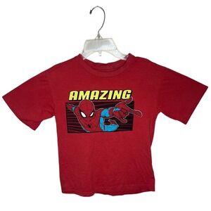 Marvel Spider-Man Boys Red Graphic T-Shirt Manga Style Size 8 MSN013ABBWT